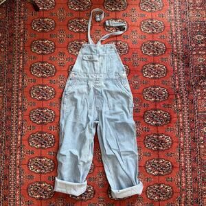 Vintage NY Line Women’s Size S Light Blue 100% Cotton Denim Overalls